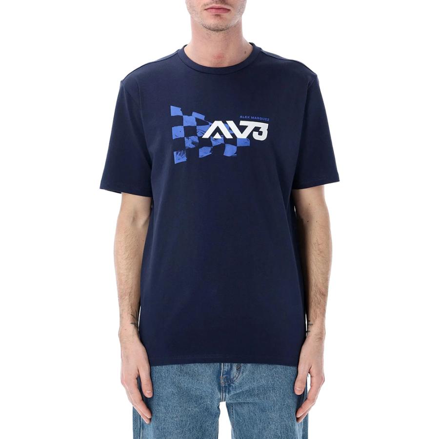 2026 アレックス マルケス AM73 フラッグ Tシャツ ネイビー MotoGP