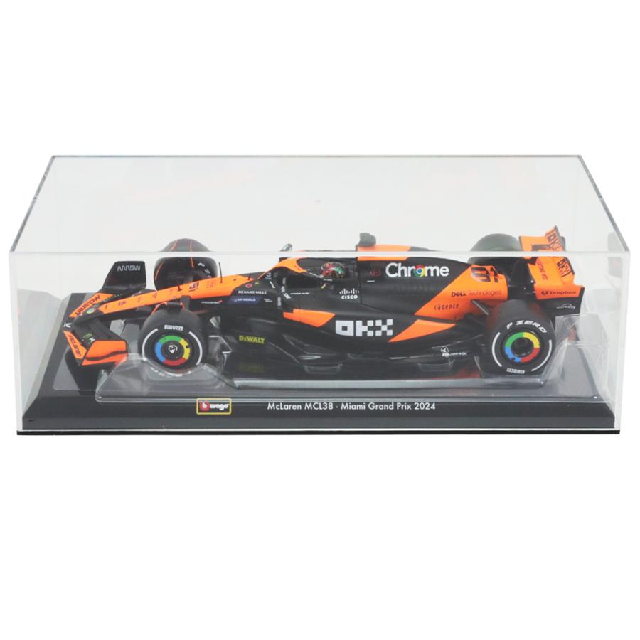 ブラーゴ F1 1/24 マクラーレン MCL38 ケース付 ピアストリ Amazon.com: Bburago 1:24 2024 Race McLaren MCL38 with Helmet