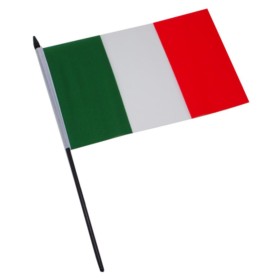 応援用 ハンディーフラッグ イタリア 国旗 15x22 5cm 小旗 ミニフラッグ イベント 応援グッズ 旗 送料無料 即納