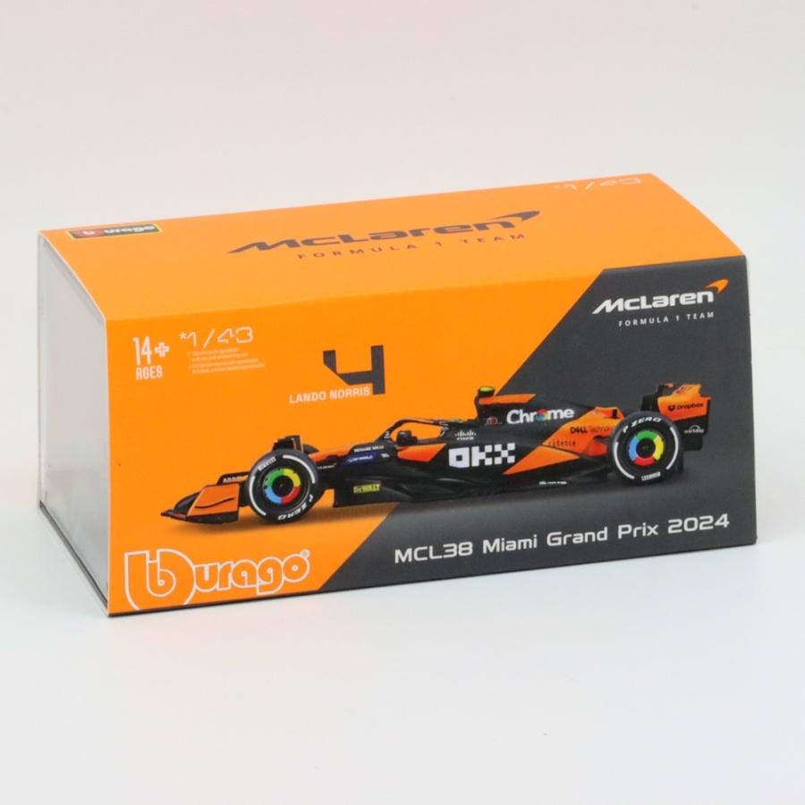 Bburago ドライバー&ケース付き ブラゴ 1/43 2024 マクラーレン Bburago ドライバー&ケース付き ブラゴ 1/43 2024 マクラーレン