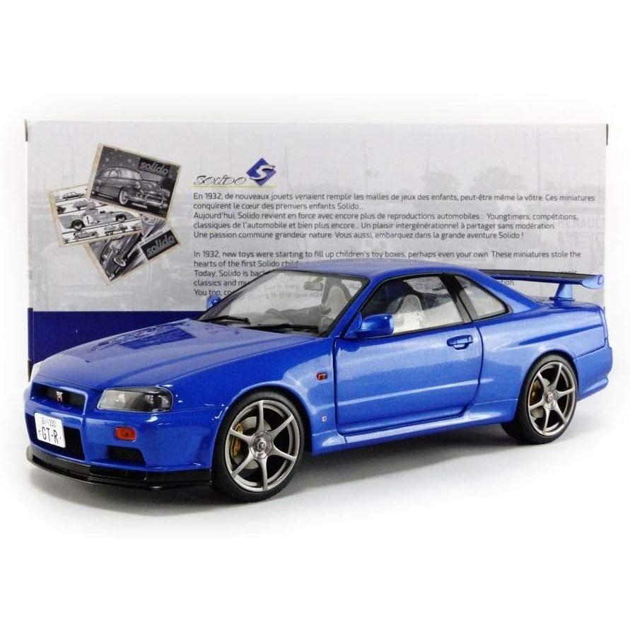 Solid 1 18 ニッサン 日産 Nissan Gt R R34 ブルー 日本車 ミニカー モデルカー 模型 ミニチュア Formula Sports 通販 Yahoo ショッピング