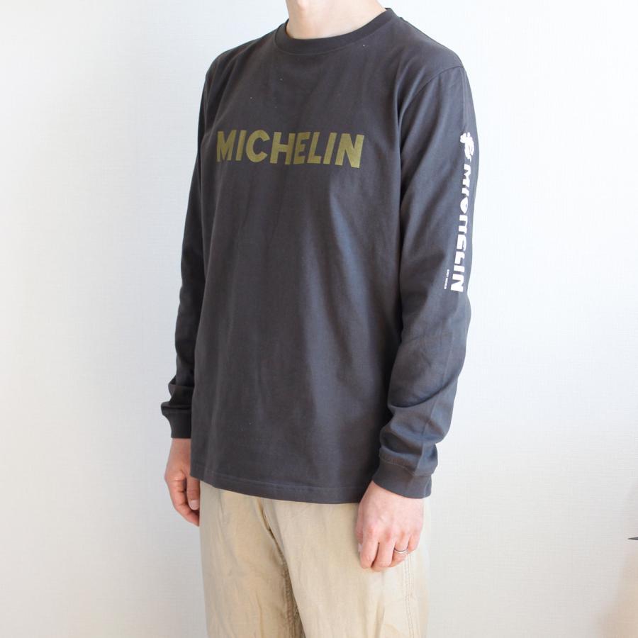 ミシュラン オフィシャル Michelin ロゴ ロングスリーブ Tシャツ Sumi ブラック 公式 ロンT ビバンダム｜formula-sports｜05