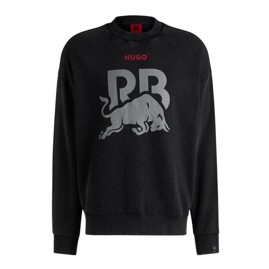 HUGO 2025 レーシングブルズ ウォッシュド ファン スウェット ブラック Racing Bulls F1 : Formula ...