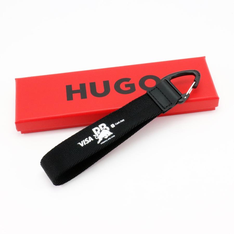 HUGO 2025 レーシングブルズ チーム カラビナ ストラップ チャーム ブラック キーホルダー キーチェーン Racing Bulls ...