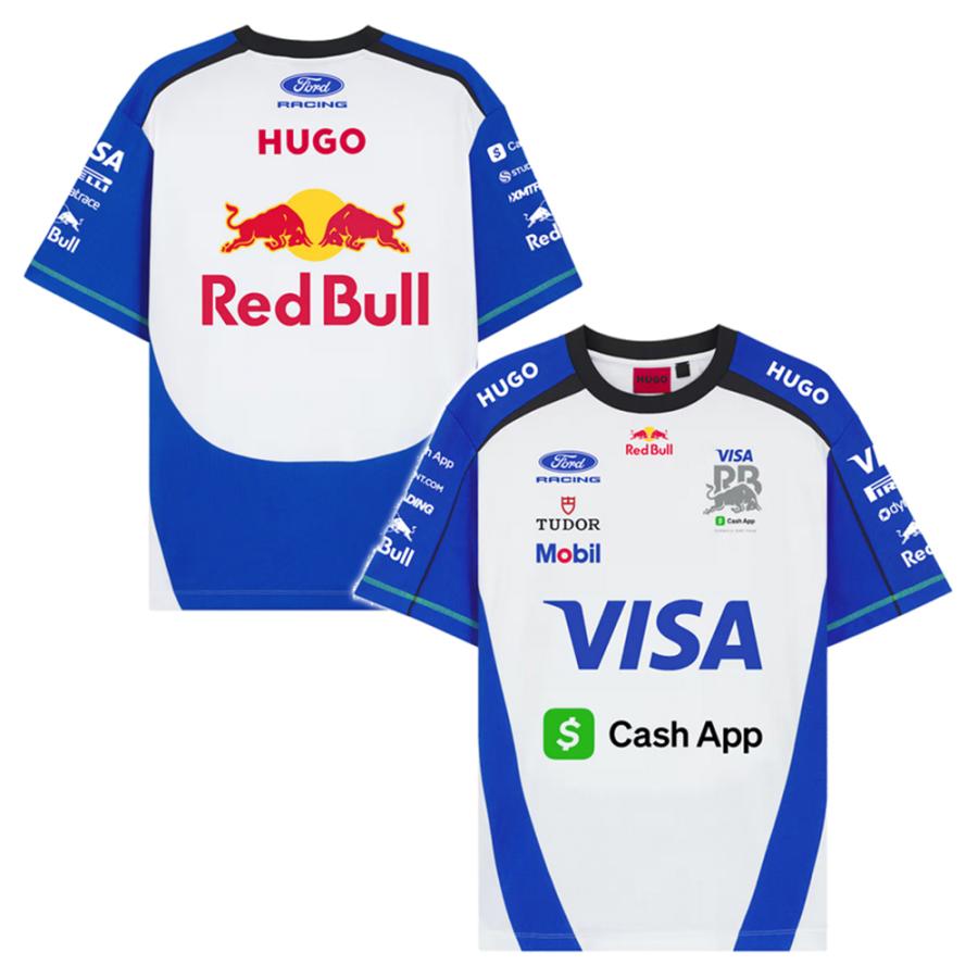 HUGO 2025 レーシングブルズ　VCARB チームTシャツL VCARB ヒューゴ 2025 チーム Tシャツ - ホワイト