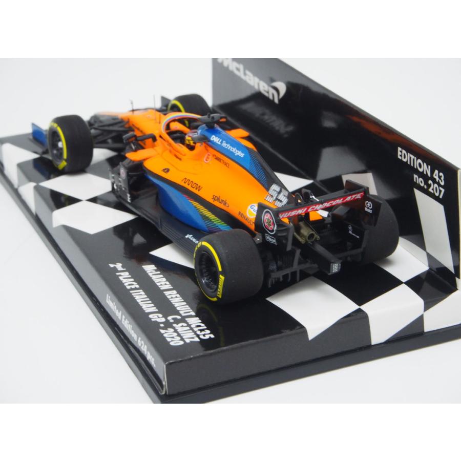 ミニチャンプス 1/43 マクラーレン ルノー MCL35 イタリアGP 2020年 2位 カルロス サインツ F1 模型 ミニチュア ミニカー モデルカー 537205155｜formula-sports｜03