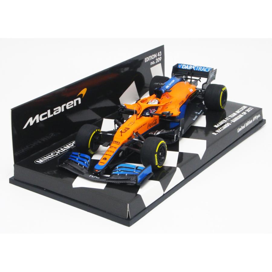 ミニチャンプス 1/43 マクラーレン F1 チーム MCL35M バーレーンGP 2021年 ダニエル リカルド 模型 ミニチュア ミニカー モデルカー McLaren 537214303