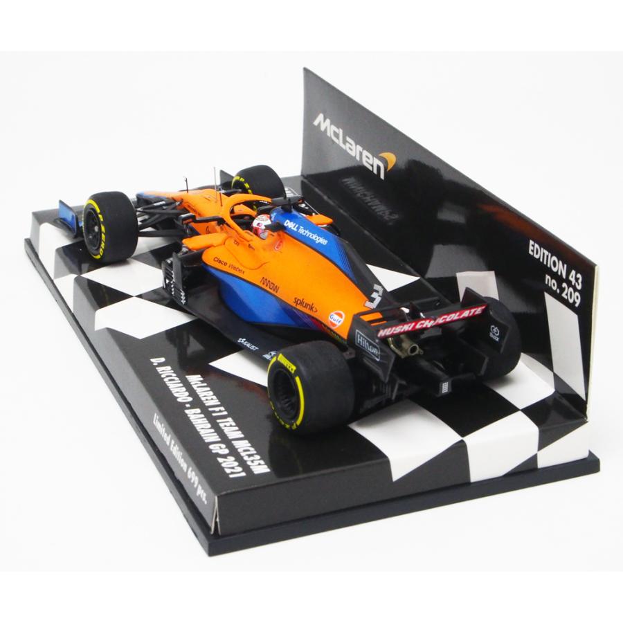 ミニチャンプス 1/43 マクラーレン F1 チーム MCL35M バーレーンGP 2021年 ダニエル リカルド 模型 ミニチュア ミニカー モデルカー McLaren 537214303