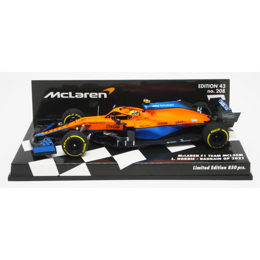 ミニチャンプス 1/43 マクラーレン F1 チーム MCL35M バーレーンGP 2021年 ランド ノリス 模型 ミニチュア ミニカー モデルカー McLaren 537214304