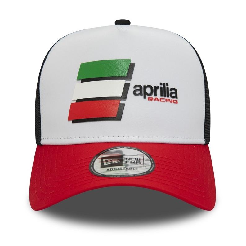 アプリリア Aprilia NewEra フェザーウェイト ポリ トラッカー ベースボール キャップ ホワイト スカーレット 公式 MotoGP バイク｜formula-sports｜02