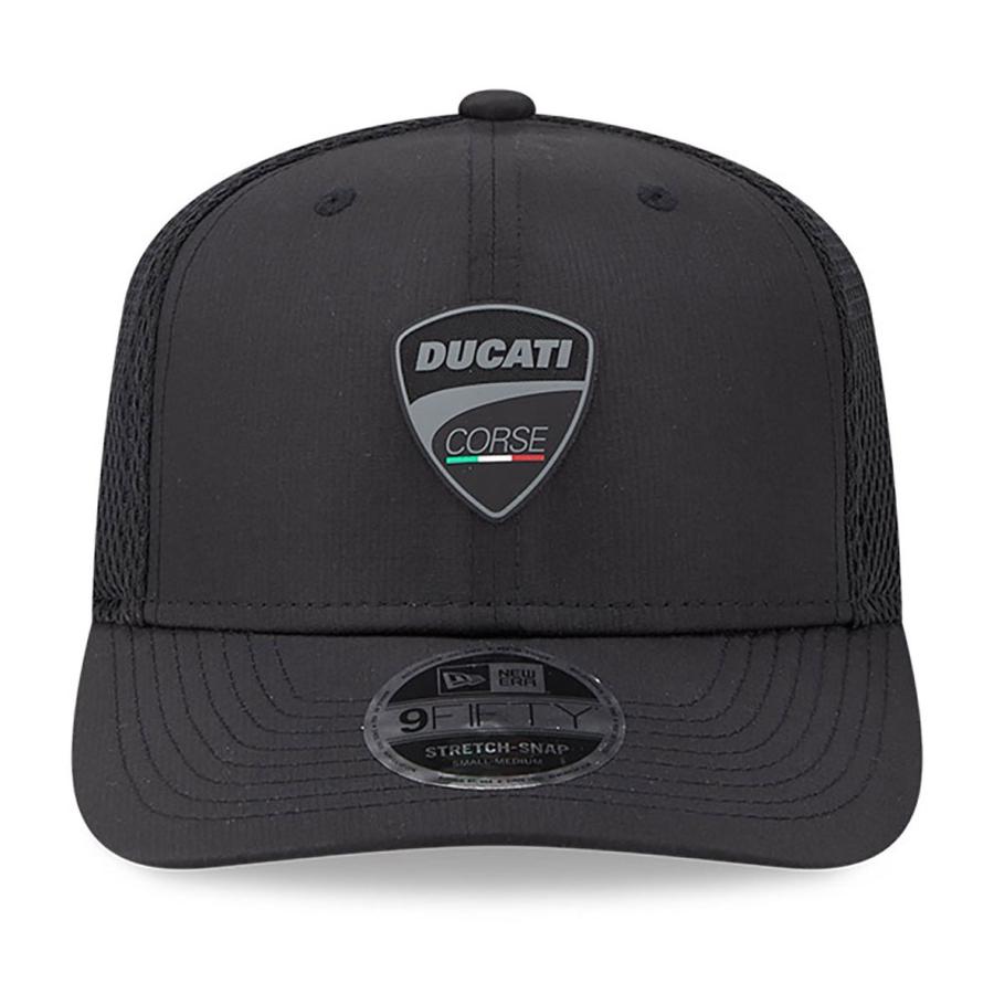 DUCATI ドゥカティ NEWERA 9FIFTY ロゴ リップストップ プレカーブ キャップ ブラック 黒 MotoGP バイク 公式｜formula-sports｜02