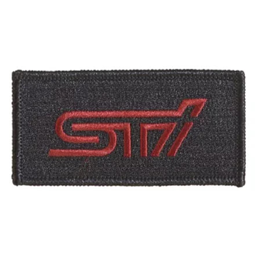 スバル SUBARU STI ワッペン ブラック レッド ロゴ アイロン 