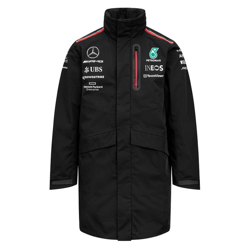 【30%OFF】2023 メルセデス AMG ペトロナス チーム オフィシャル レイン ジャケット 雨具 ブラック 黒 公式 F1｜formula-sports｜02