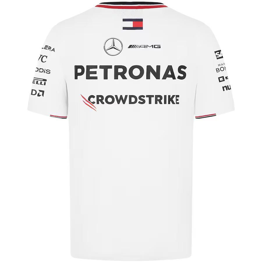 2024 メルセデス AMG ペトロナス チーム ドライバー Tシャツ ホワイト 白 半袖 公式 オフィシャル F1｜formula-sports｜03