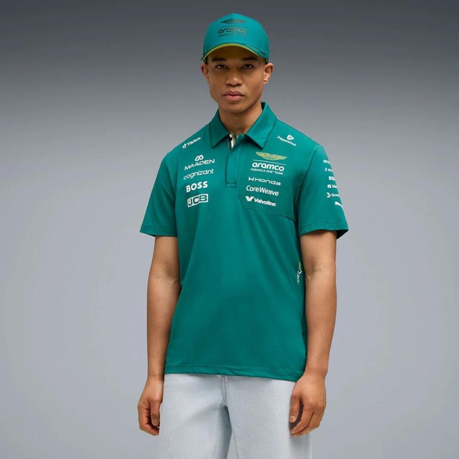 アストンマーチン アラムコF1チーム　ポロシャツ メンズ PUMA x アストン マーティン アラムコ F1 チーム レプリカ 半袖