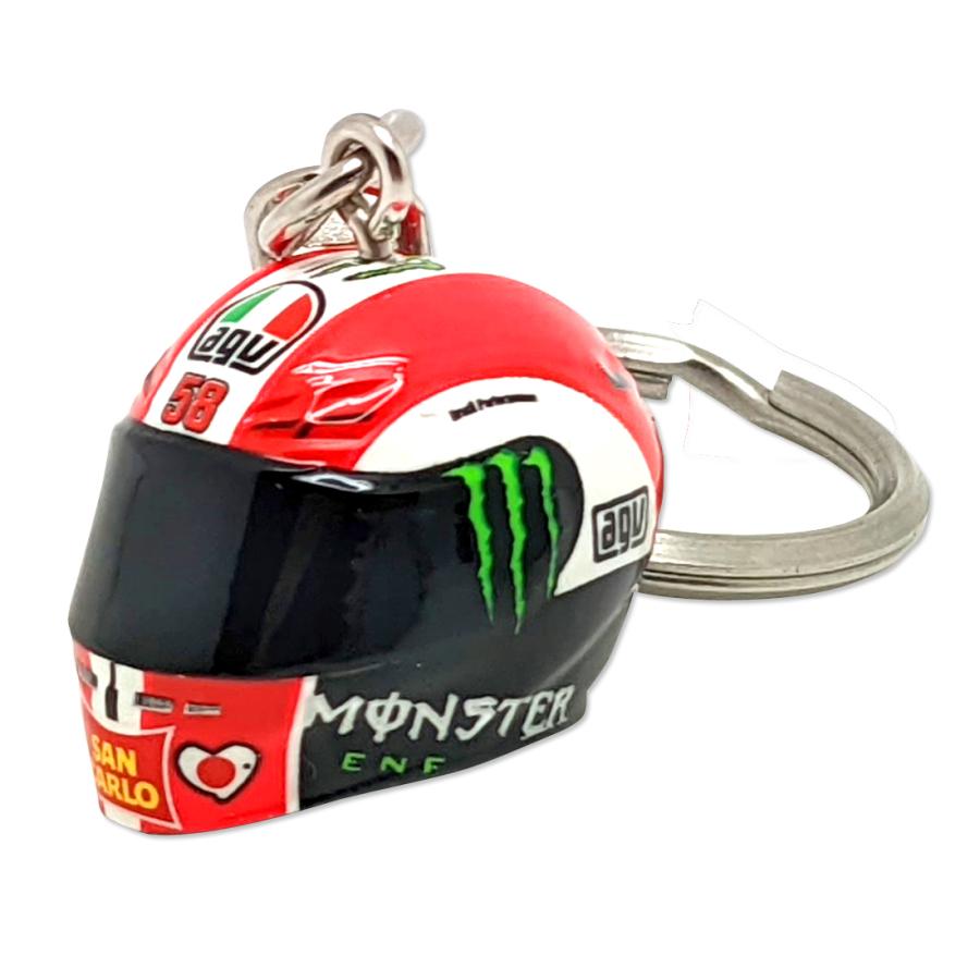 マルコ シモンチェリ オフィシャル 3D ヘルメット キーリング キーホルダー アクセサリー モンスター Monster 公式 MotoGP バイク｜formula-sports