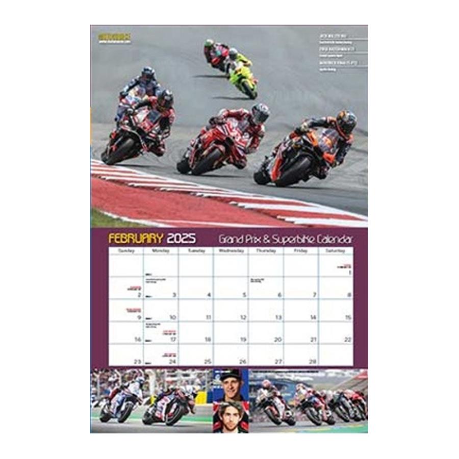 50%OFF】2025年 モトコース & スーパーバイク 壁掛け カレンダー