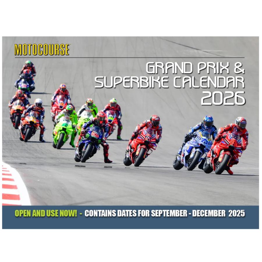 2026年 モトコース & スーパーバイク 壁掛け カレンダー MotoGP バイク