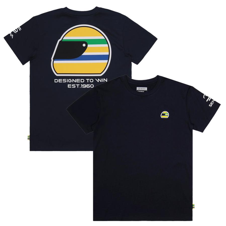 アイルトン セナ ヘルメット＆「Designed to Win」ロゴ Tシャツ