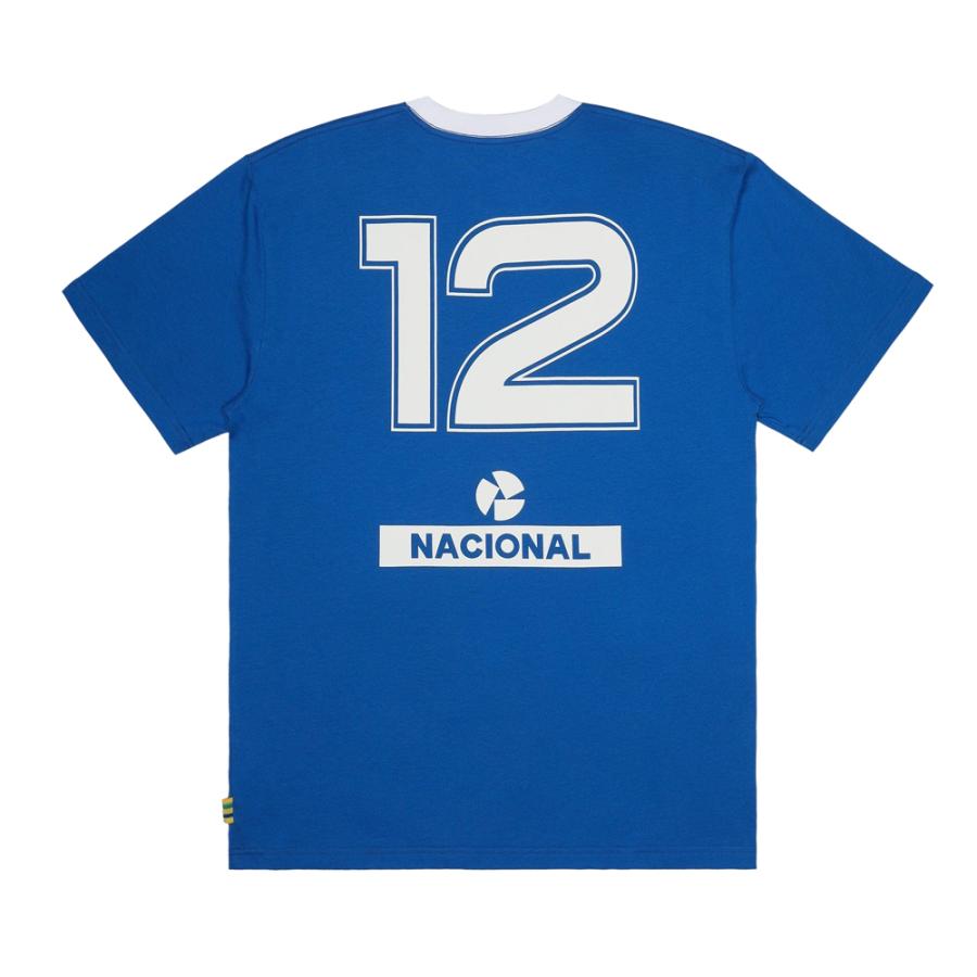 アイルトン セナ ナショナル リンガー Tシャツ ブルー 公式