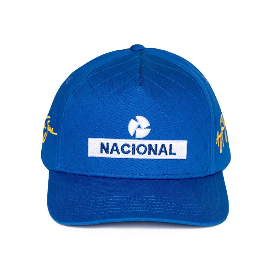 アイルトン セナ NACIONAL キルティング キャップ ブルー 公式
