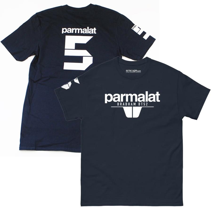 Parmalat Brabham BT52 ネルソン ピケ Tシャツ ネイビー 紺 メンズ