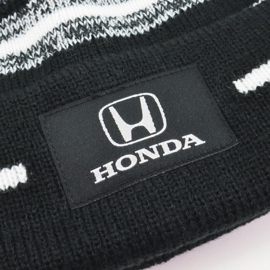 ホンダ（HONDA） US HONDA ストライプ ロゴ ビーニー ブラック