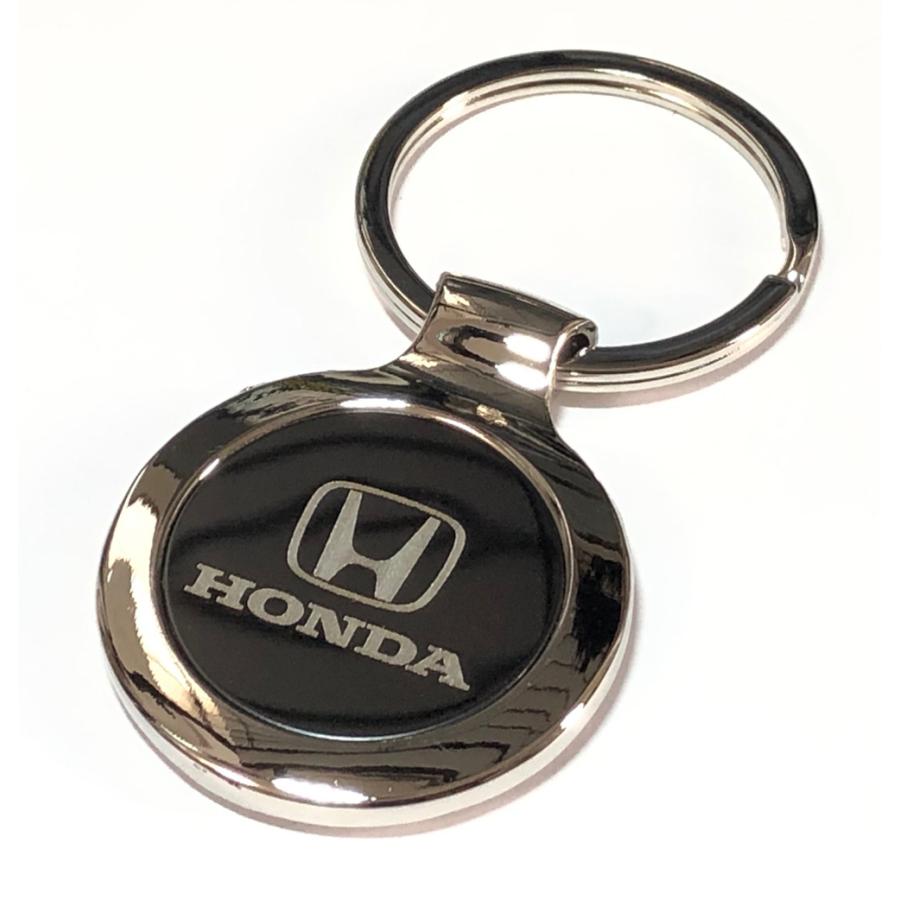 ホンダ（HONDA） ラウンド エングレイヴド メタル ロゴ キーリング
