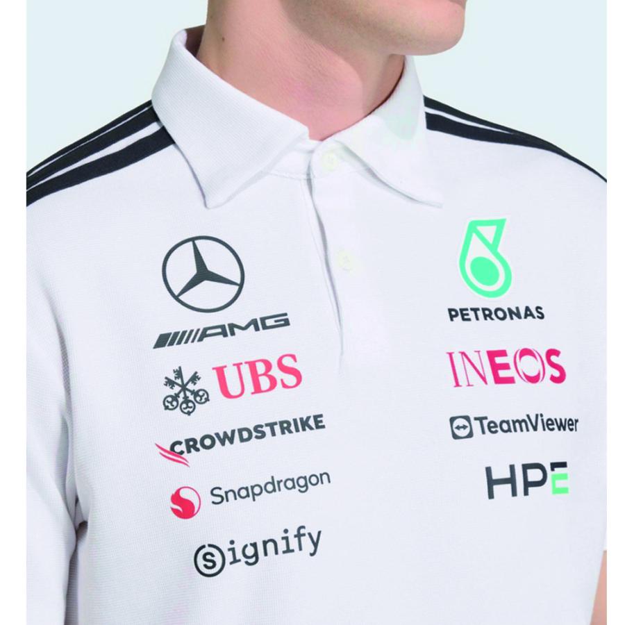 2026メルセデスAMG ポロシャツF1 Lサイズ Men's 2026 Team Polo Shirt - White | Official Mercedes-AMG