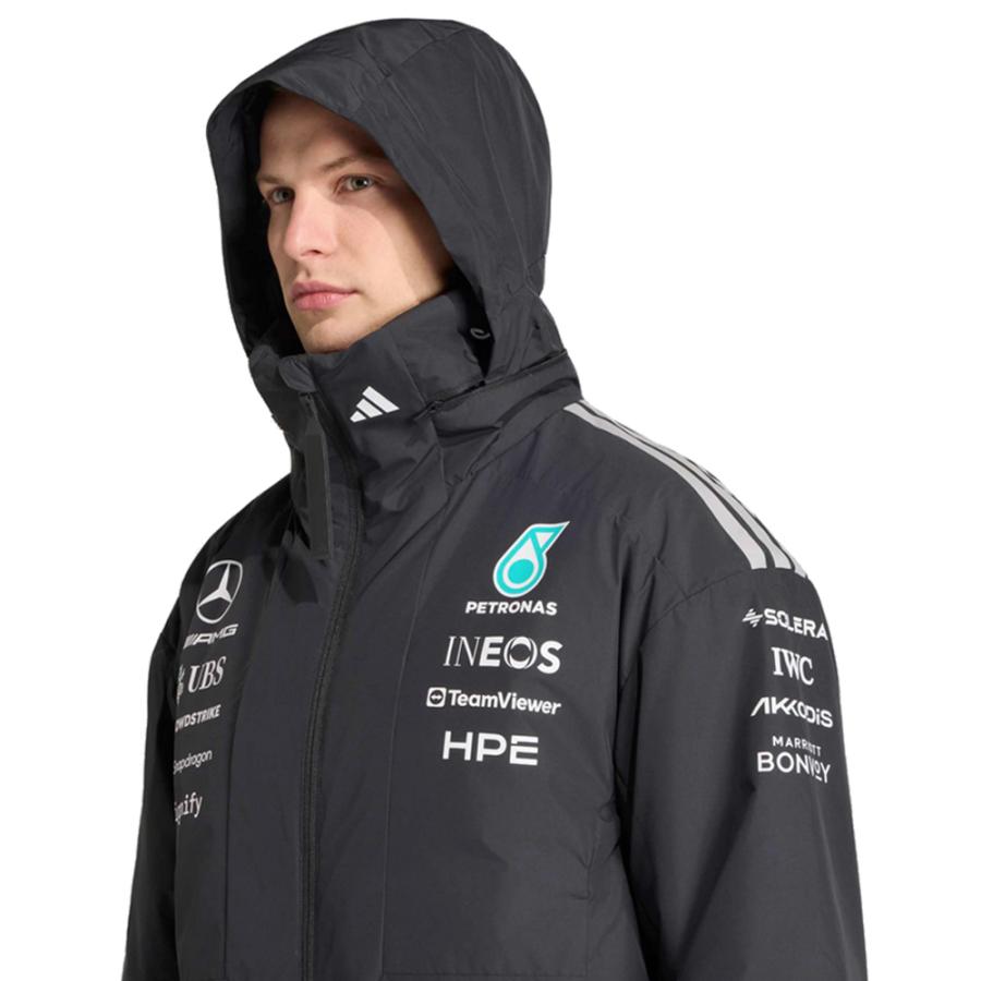 adidas メルセデスAMG F1 コラボ ブラック ジャケット スポンサーロゴ S adidas メルセデスAMG F1 コラボ ブラック ジャケット スポンサーロゴ