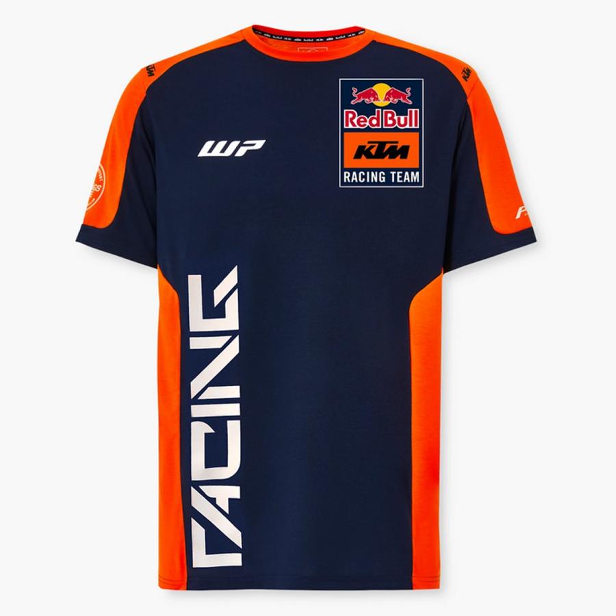 2024 KTM レッドブル レーシング オフィシャル チーム レプリカ Tシャツ ネイビー オレンジ MotoGP バイク 公式 RedBull｜formula-sports｜03