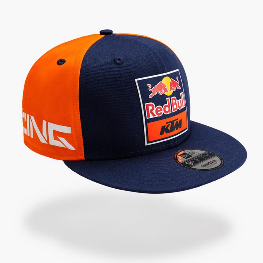 2024 KTM レッドブル レーシング オフィシャル NEW ERA 9FIFTY フラット キャップ 帽子 オレンジ ネイビー 紺 公式 MotoGP バイク RedBull｜formula-sports｜02