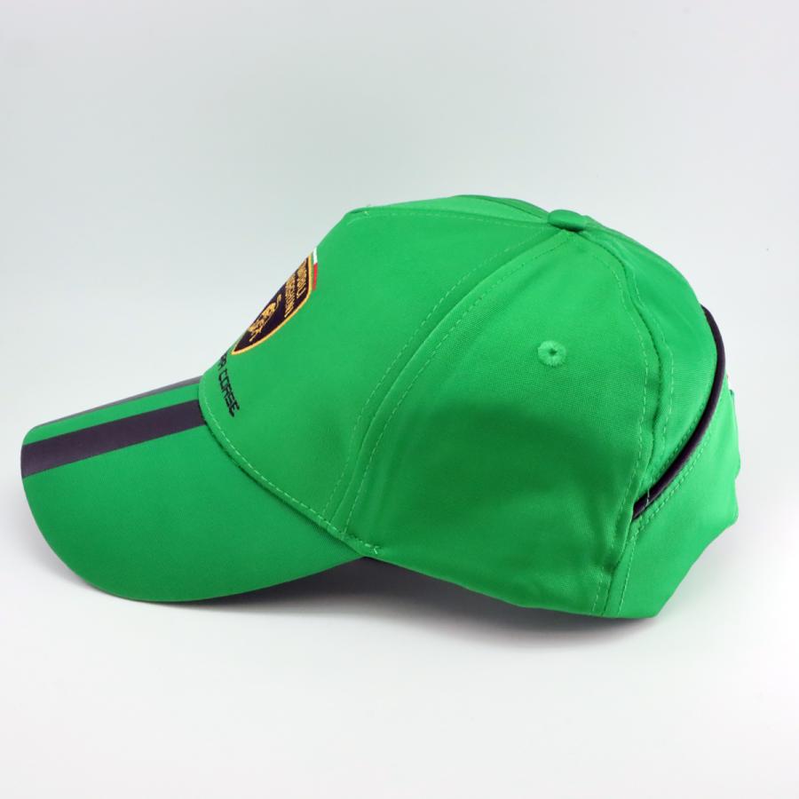 ランボルギーニ オフィシャル SC23 ベースボール キャップ グリーン 帽子 ストライプ 緑 公式｜formula-sports｜04
