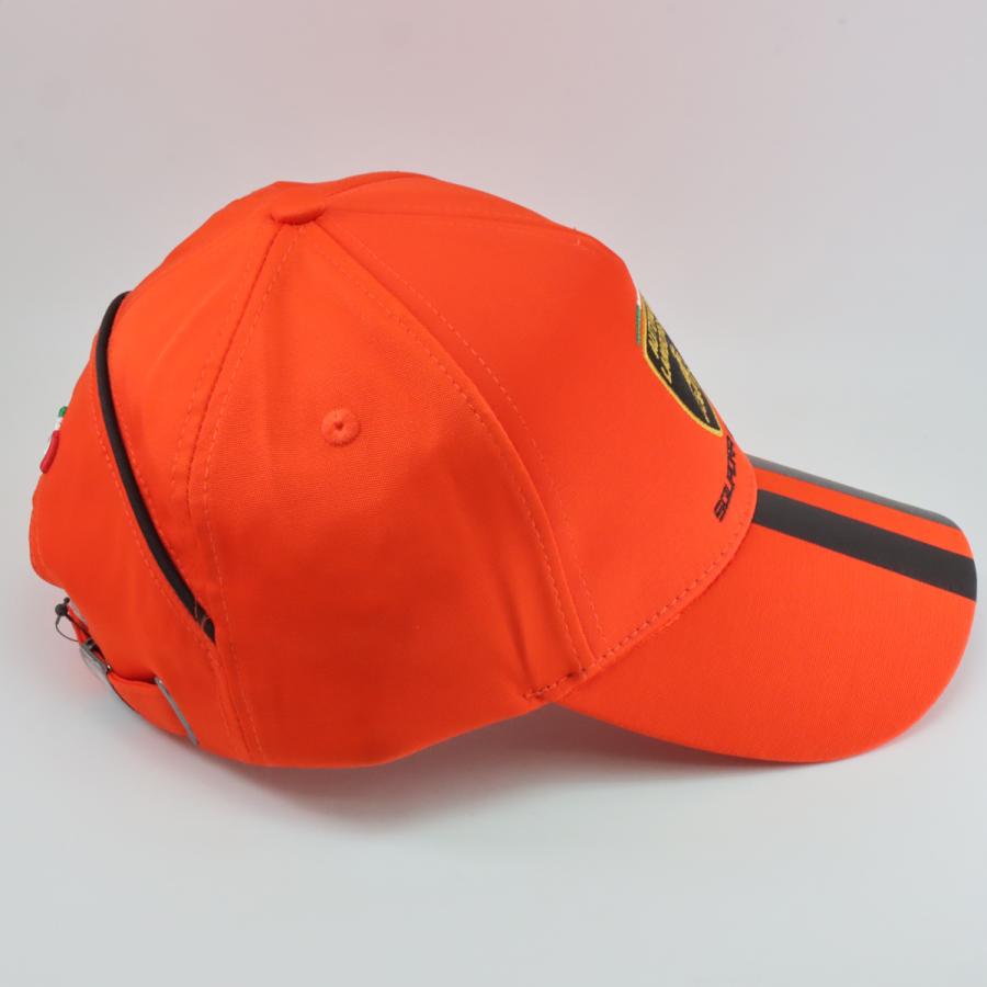 ランボルギーニ オフィシャル SC23 ベースボール キャップ オレンジ 帽子 ストライプ 公式｜formula-sports｜05