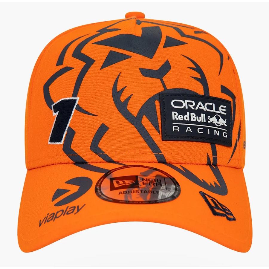 2023 オラクル レッドブル レーシング オフィシャル マックス フェルスタッペン オレンジ ライオン NEW ERA 9FORTY E-Frame  キャップ 帽子 F1 RedBull
