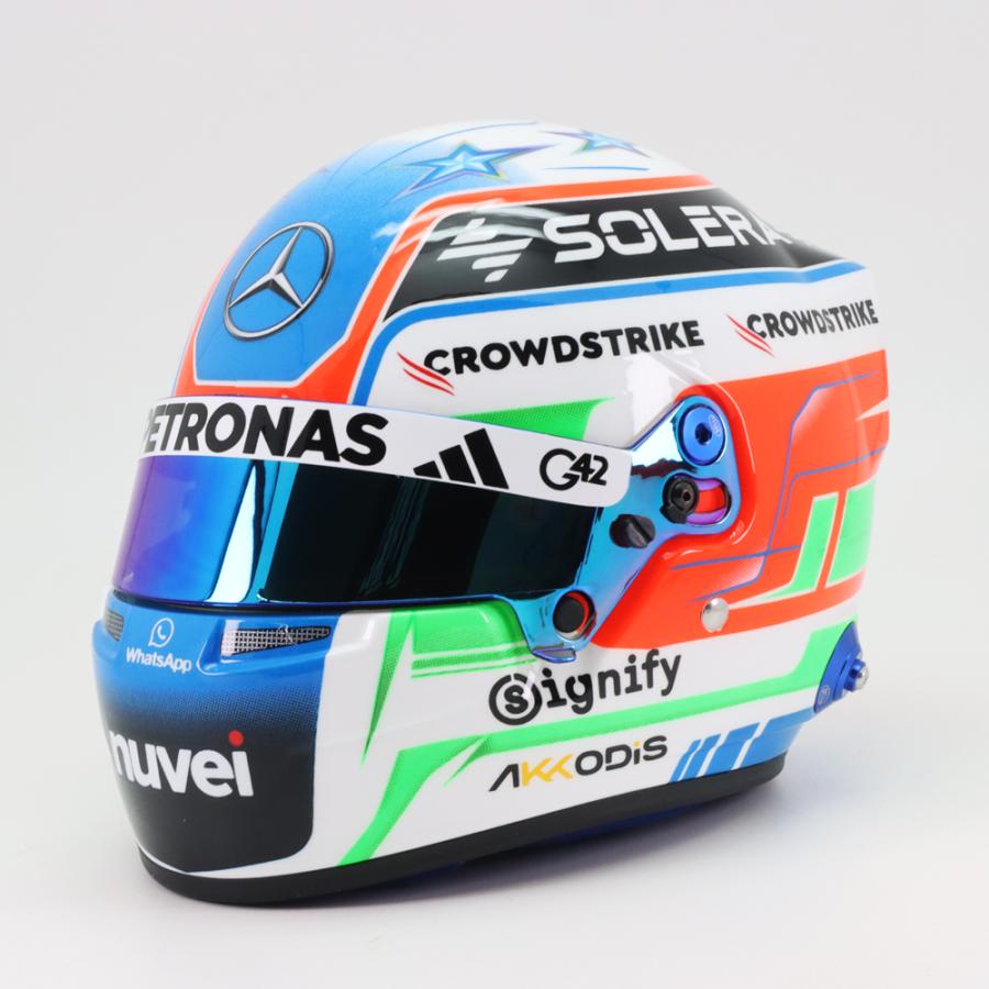 F1メルセデス 2025年チームカード キミ・アントネリ ミニヘルメット BELL（ベル） BELL 1/2スケール レプリカ ヘルメット メルセデス AMG