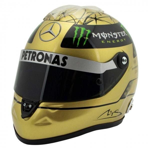 【40%OFFセール】シューベルト 1/2スケール ヘルメット ミハエル シューマッハ メルセデス AMG ペトロナス MGP W02 2011年 スパフランコルシャン ゴールド仕様