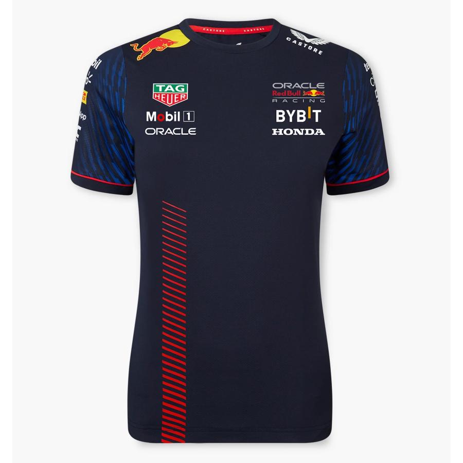 レディース 2023 オラクル レッドブル レーシング ホンダ チーム オフィシャル レプリカ Tシャツ ネイビー 公式 RedBull F1 公式  女性用