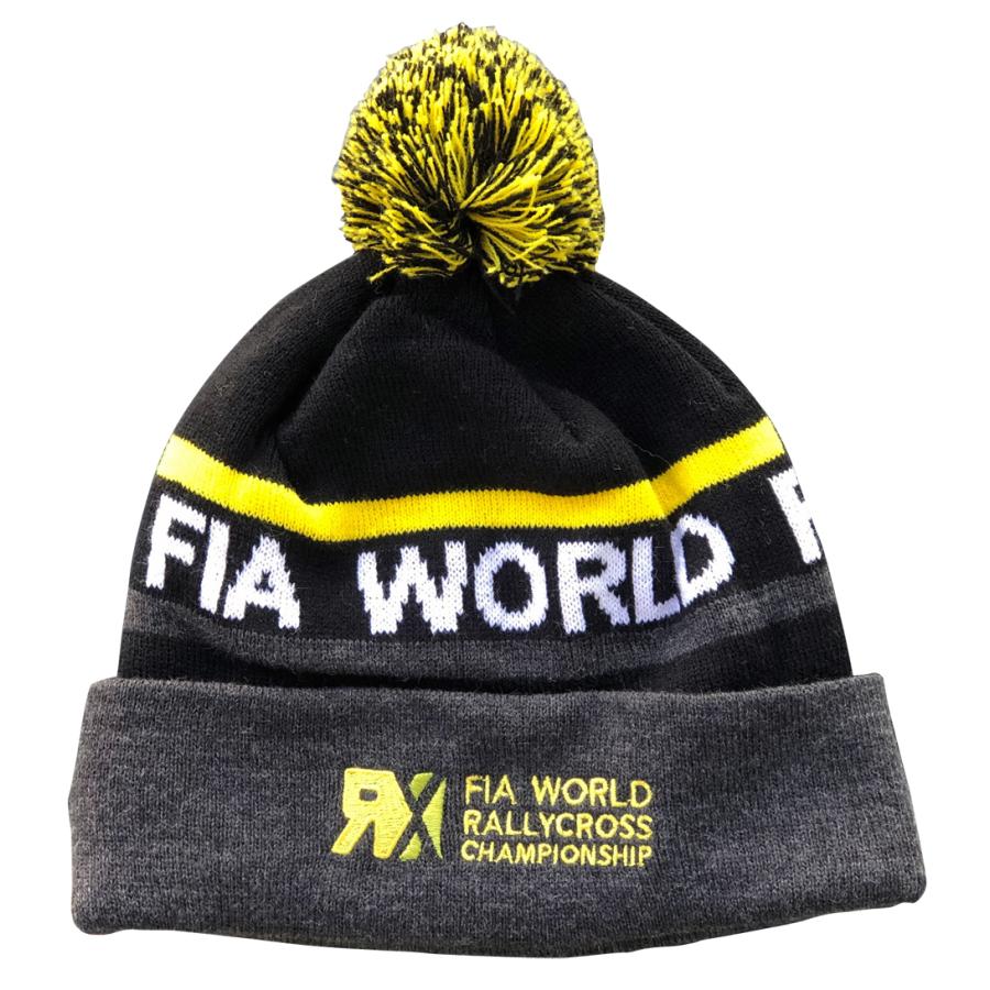 Sale ワールドラリークロス オフィシャル ボブル ハット ニット帽 ビーニー 帽子 ブラック イエロー Rx18 Bh Formula Sports 通販 Yahoo ショッピング