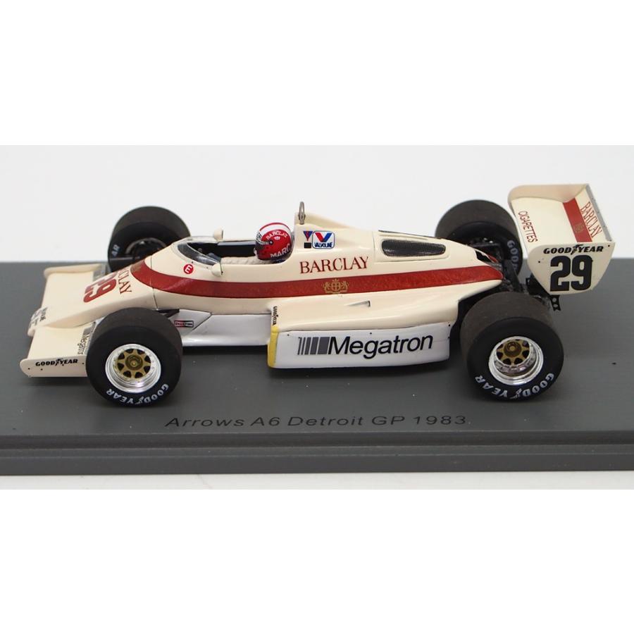スパーク 1/43 アロウズ A6 1983年 アメリカ デトロイトGP マルク スレール 模型 ミニチュア ミニカー モデルカー F1 ARROWS S5787の画像