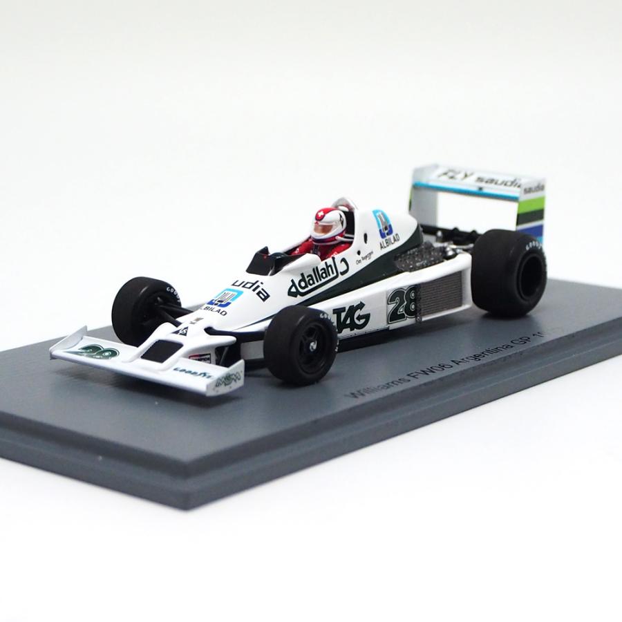 f1ミニカー スパーク 1/43 ウィリアムズ FW06 No.28 1979年 アルゼンチンGP クレイ