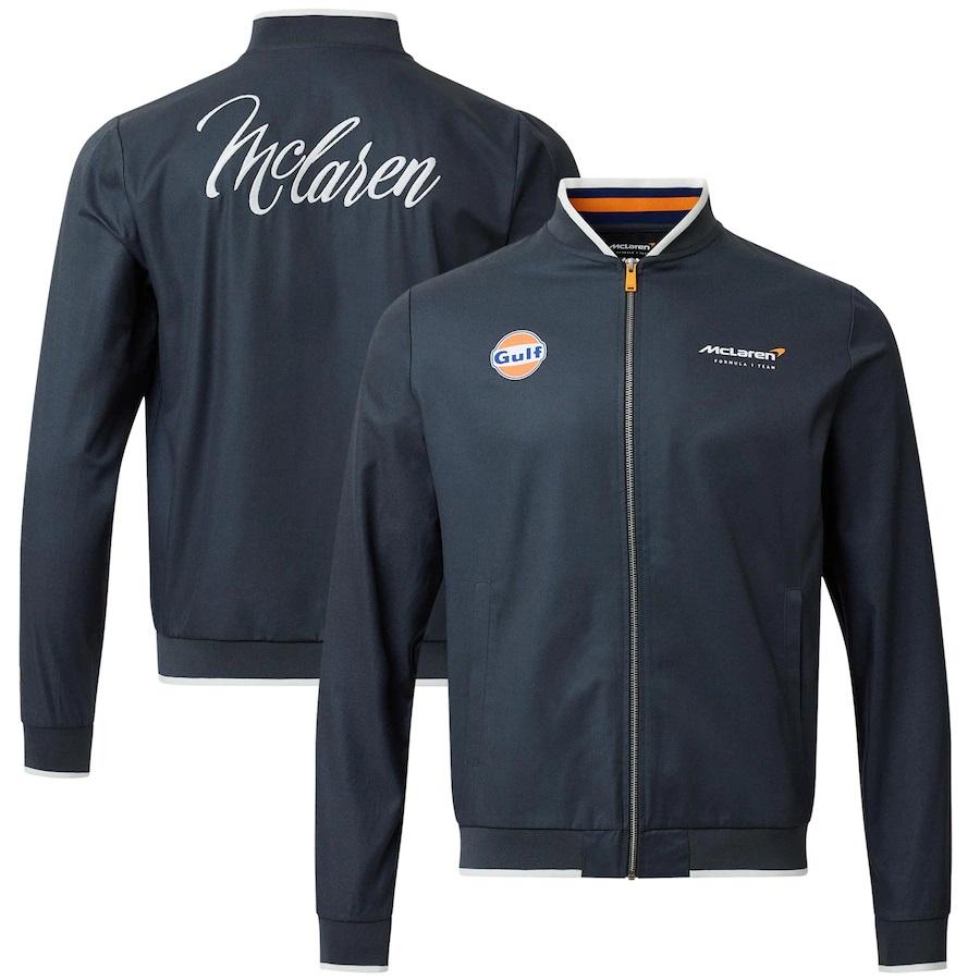 【半額セール】2022 マクラーレン F1 チーム オフィシャル ガルフ レーシング ボンバージャケット アウター McLaren ×