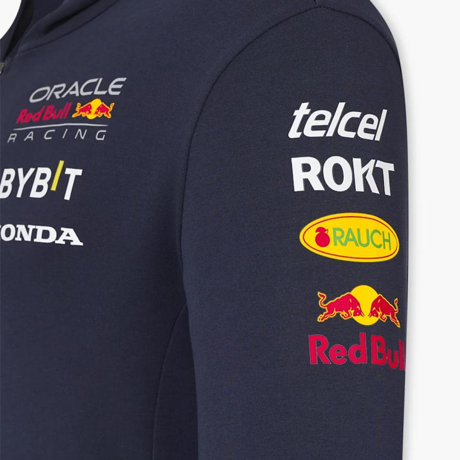 2024 オラクル レッドブル レーシング チーム フルジップ フーディ 公式 F1 RedBull HONDA ネイビーオフィシャル パーカー｜formula-sports｜06