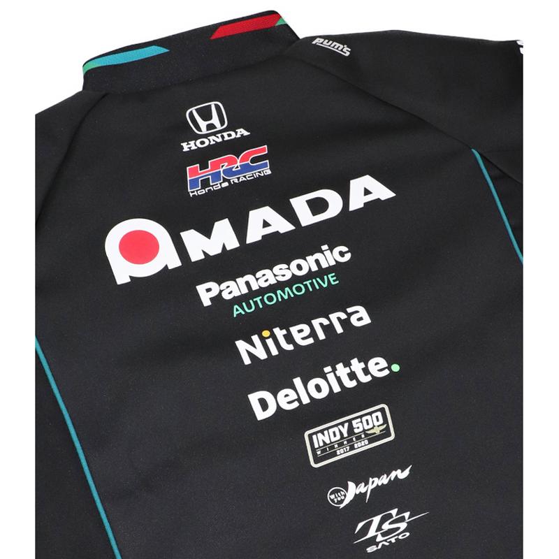 2024 佐藤 琢磨 TS ドライバーズ フルジップ スウェット ブラック 