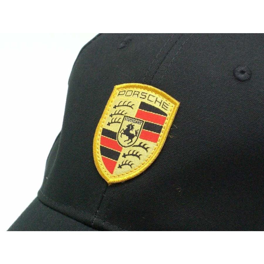 ポルシェ オフィシャル カラー クレスト ロゴ キャップ 帽子 ブラック