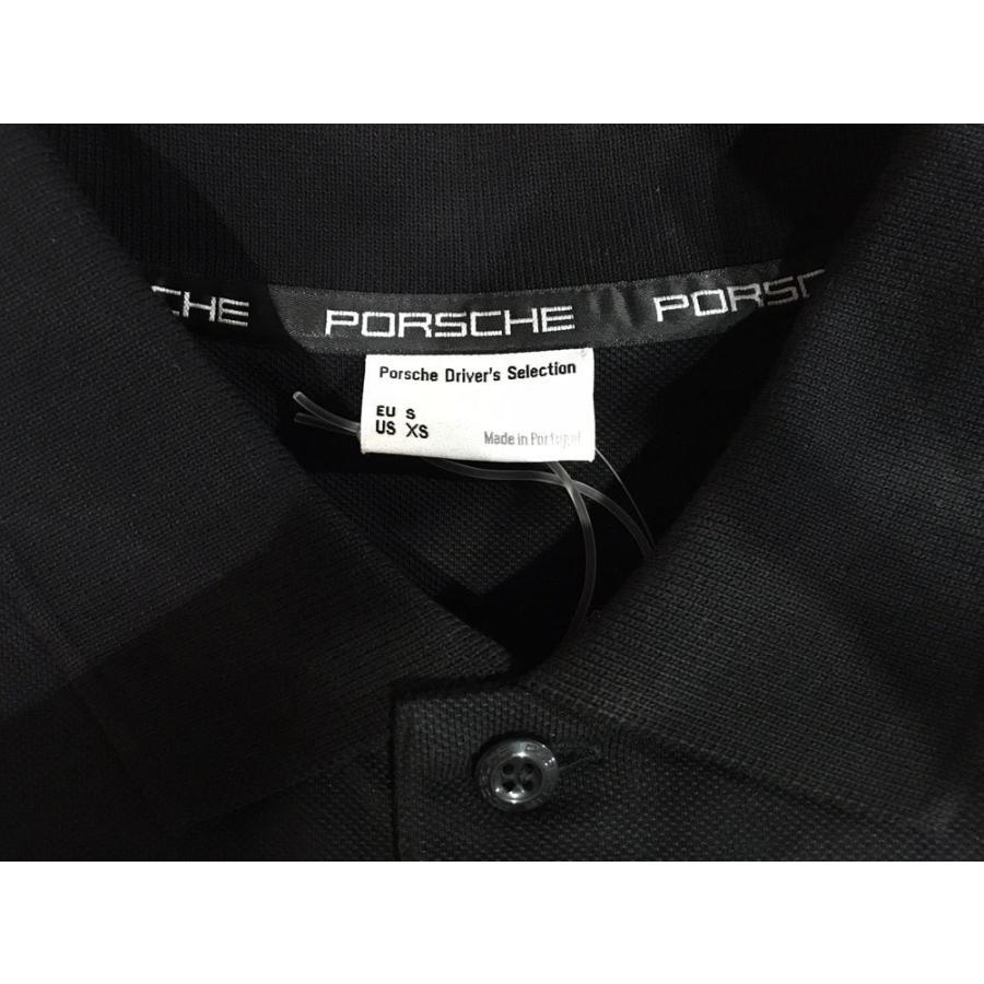 ポルシェ オフィシャル クレスト ロゴ ポロシャツ ブラック 黒 PORSCHE