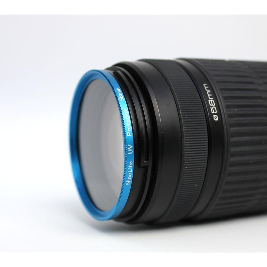 フィルター径:58mm UVフィルター 青 枠 ブルー カメラレンズ保護 フィルター径:58mm UVフィルター 青 枠 ブルー カメラレンズ保護