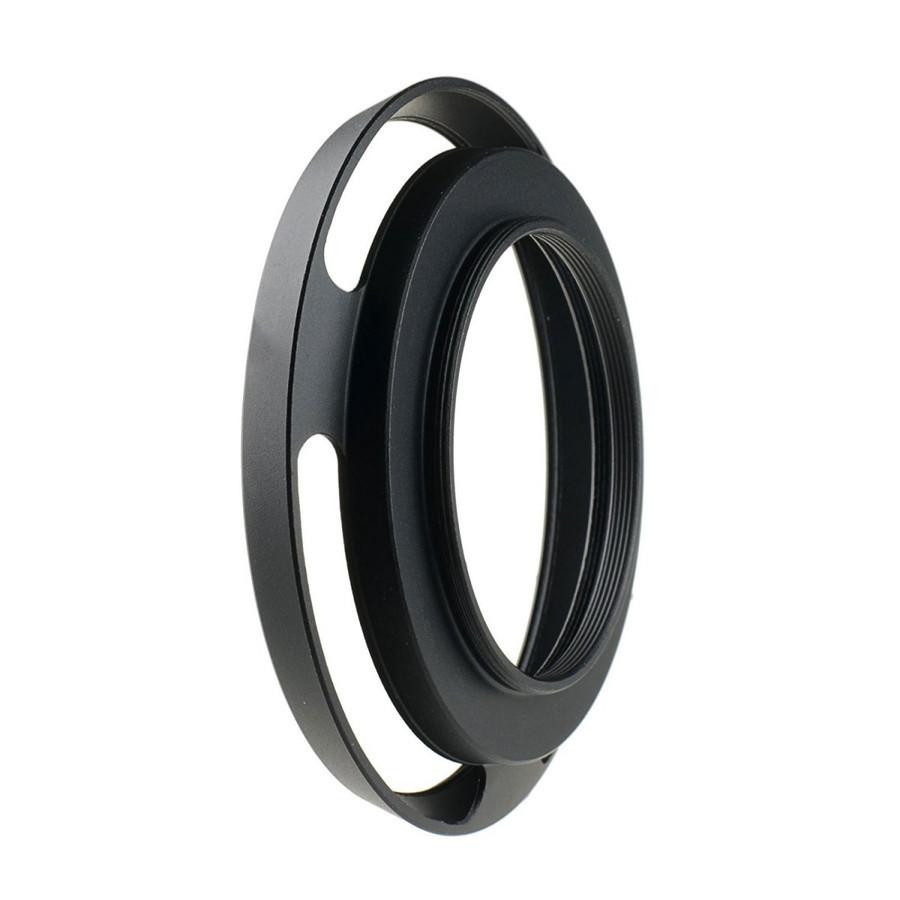 フード径:55mm クラシックメタル レンズフード カメラ用 ブラック 軽量