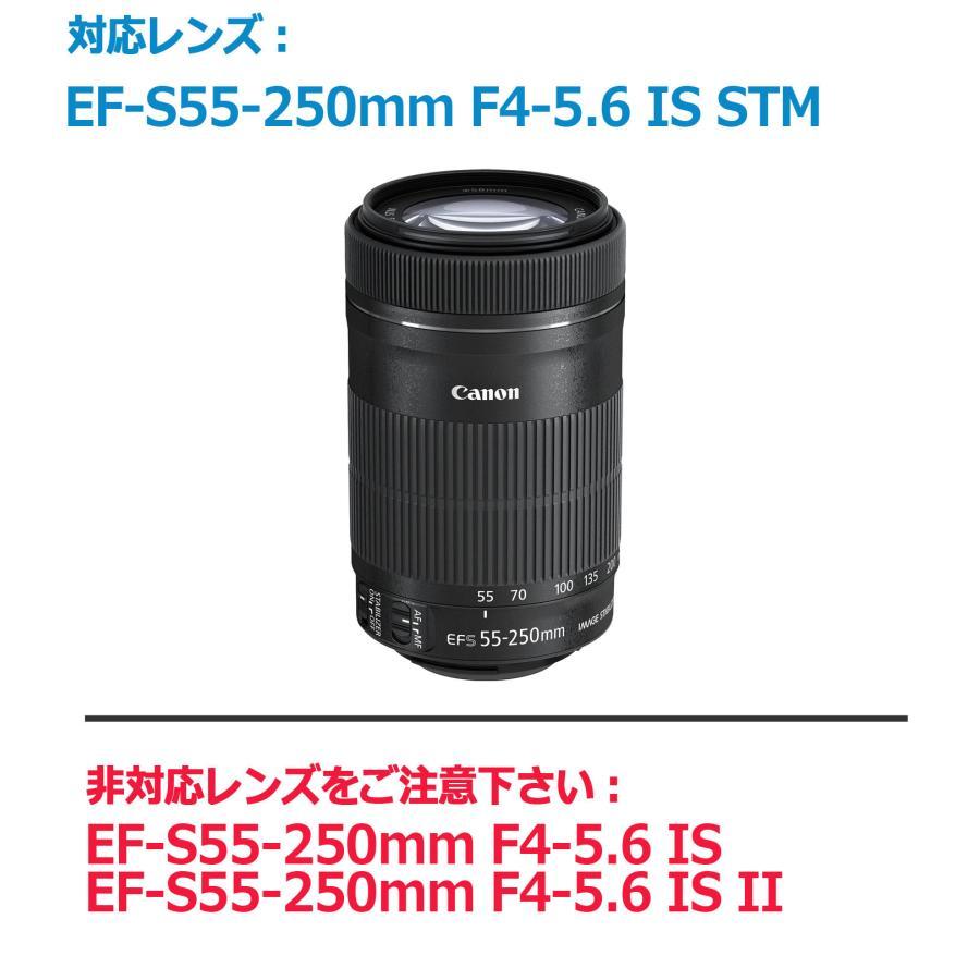 ET-63 互換 EF-S55-250mm F4-5.6 IS STM 対応 レンズフード 装着した
