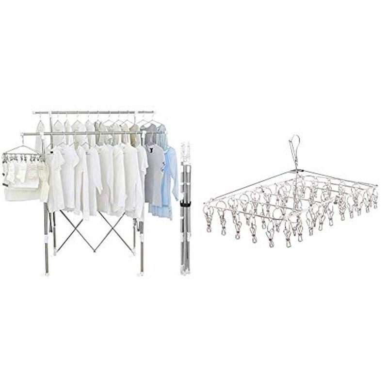 セット品アイリスオーヤマ 多機能物干し 伸縮 約4人用 Sssm 140 ピンチ